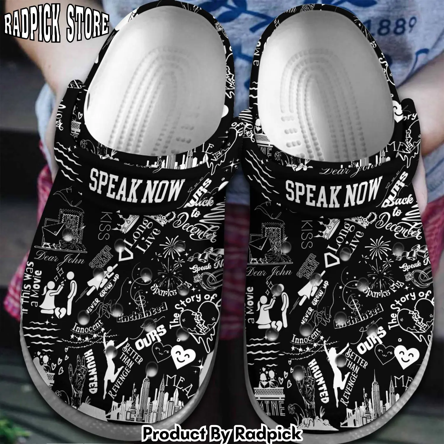 Radpick taylor swift music speak now clogs shoes comfortable for men women rp652862